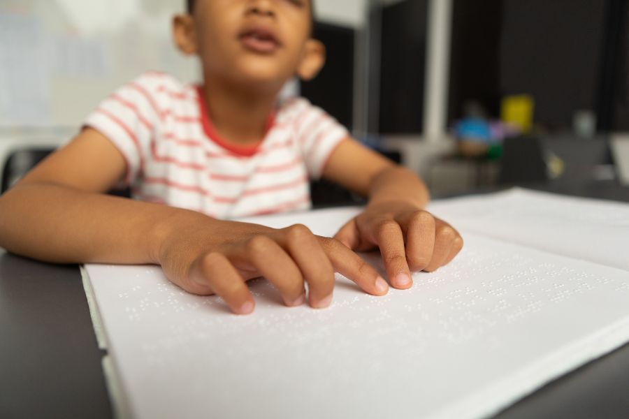 Contracted Braille page detail