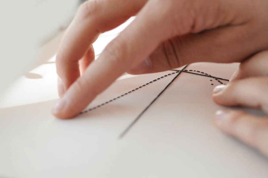 Tactile graphic prepared for Braille readers